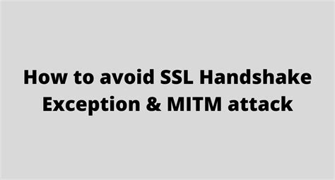 ssl handshake timeout exception